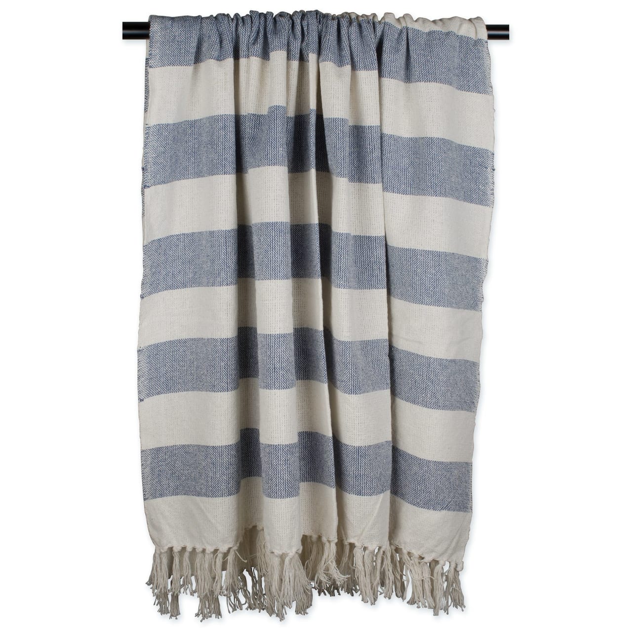 DII® French Blue & Off White Cabana Stripe Throw